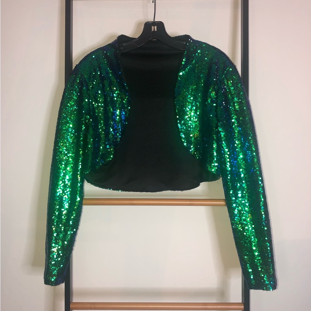 Sparkly Cropped Multihued Jacket. - image 3